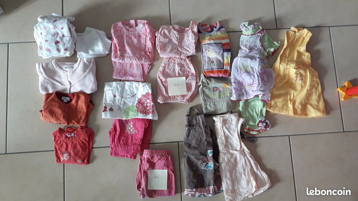 Lot vêtements 6 mois et 9 mois fille (image 1)