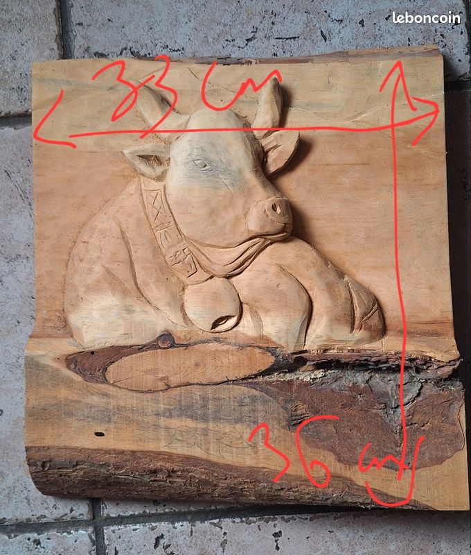 ASSIETTE BOIS SCULPTÉE ALSACE et sa région - Décoration