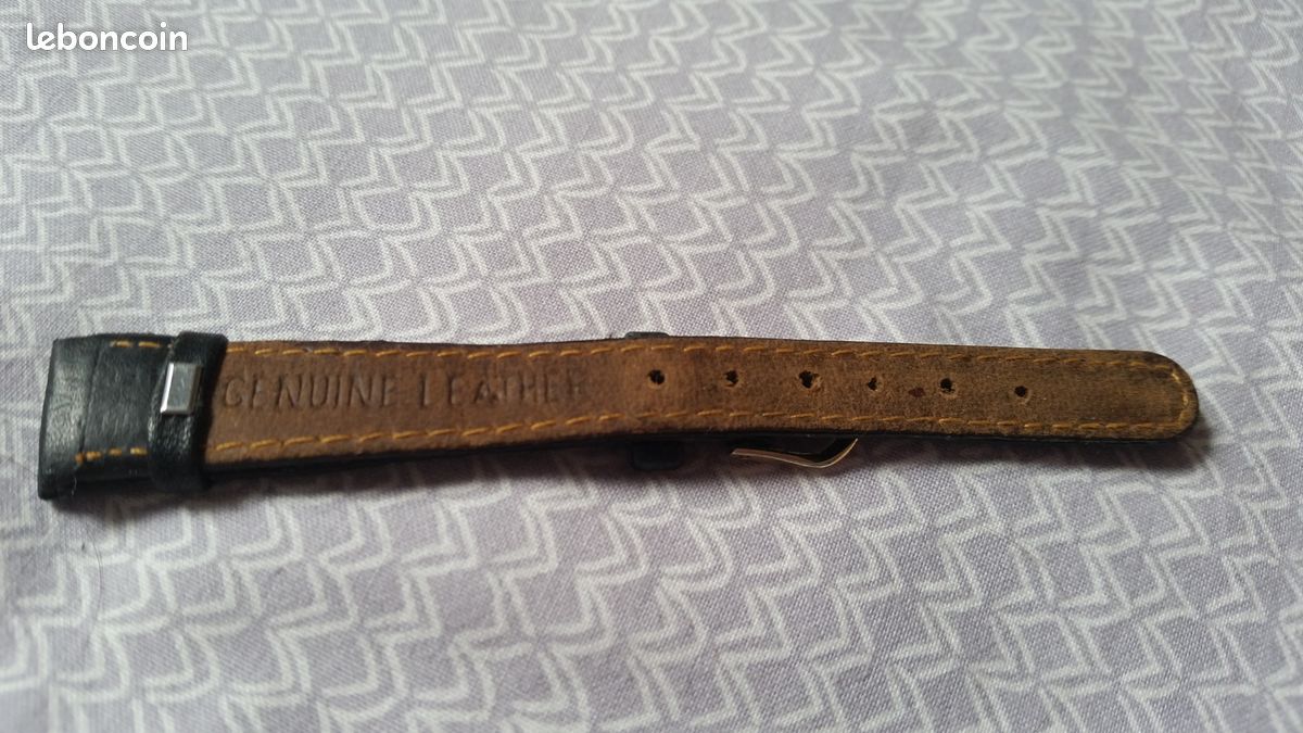Bracelet montre femme cuir noir (image 2)
