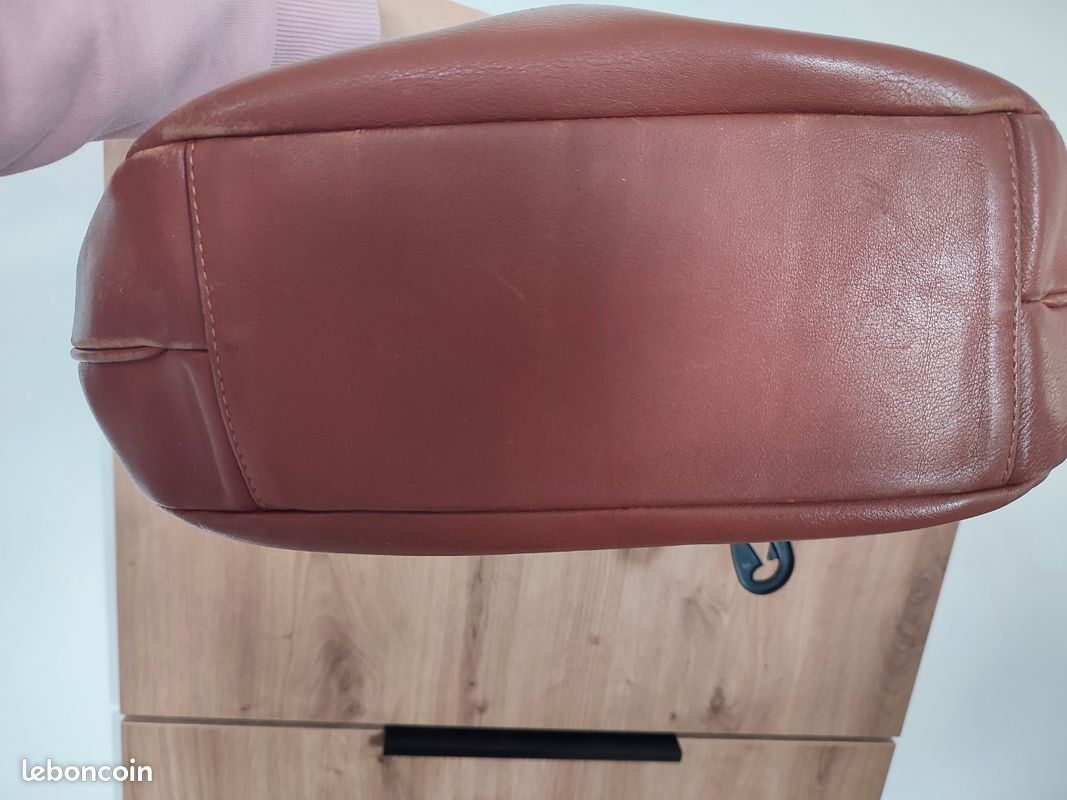 Sac à main marron cuir Blach Collection (image 4)