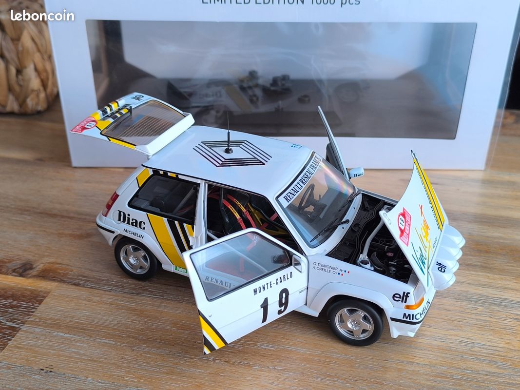 Renault Super 5 GT Turbo Norev 1/18 – Blanche – Occasion – Réf. Alain Oreille