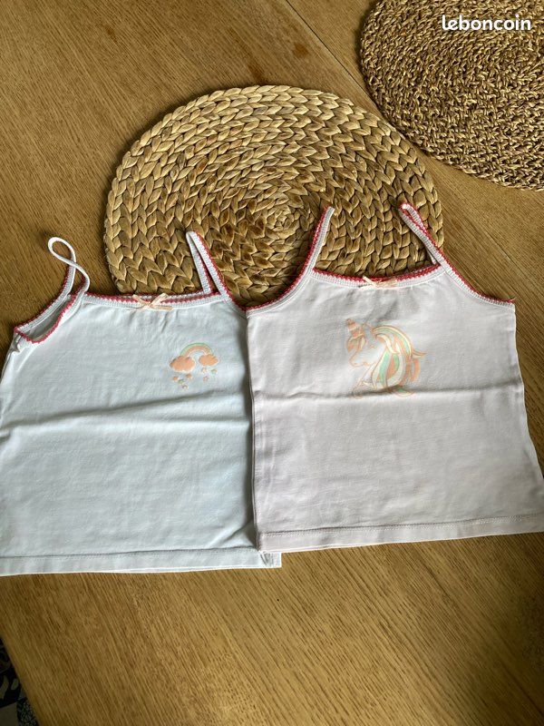 Lot de t-shirts à bretelles vertbaudet taille :4 ans (image 1)