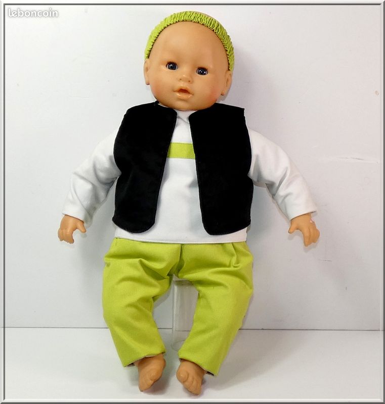 Poupon Lila Chérie 42 cm : tunique, gilet et pantalon (image 9)