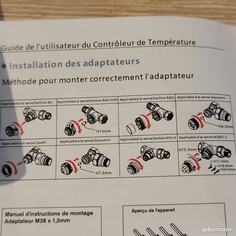 Lot de 12 tête thermostatique connecté NEUF TECH+ PASSERELLE ZIGBEE (image 4)