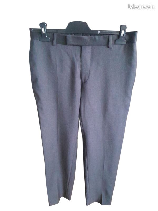 Pantalon tailleur femme cigarette noir en 100% laine vierge – Taille 40 – Excellent état (image 4)