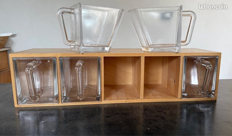 IKEA Forhoja vintage meuble étagère à épices en bois et verre (image 3)
