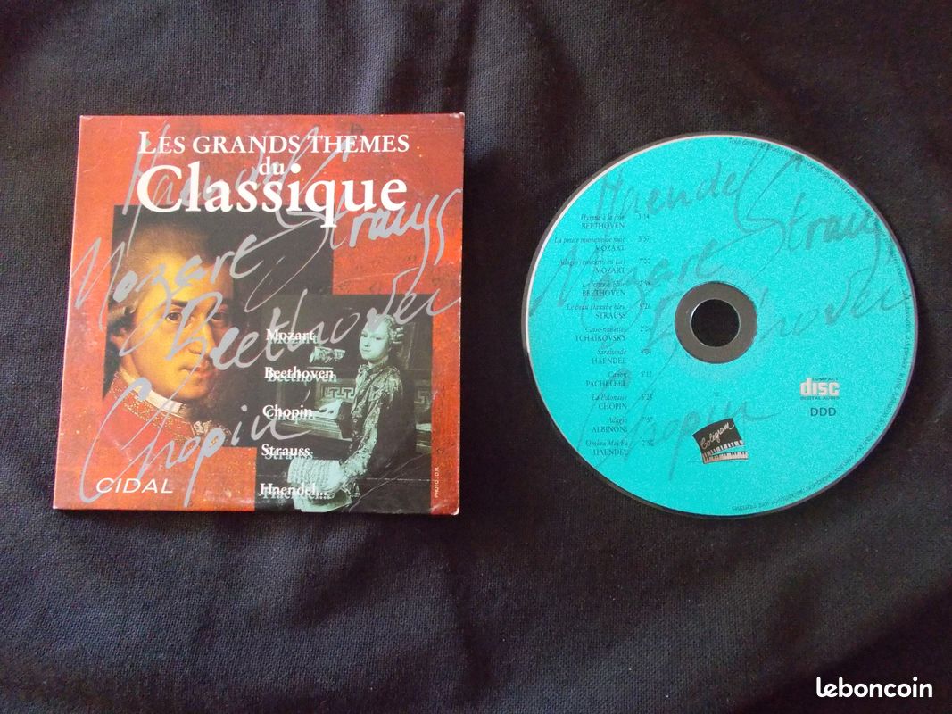 Les Grands Thèmes Du Classique Rare CD Promo Hors Commerce Mozart Beethoven Chopin Strauss Heandel Tchaïkovsky Albinoni Pachelbel Neuf (image 2)