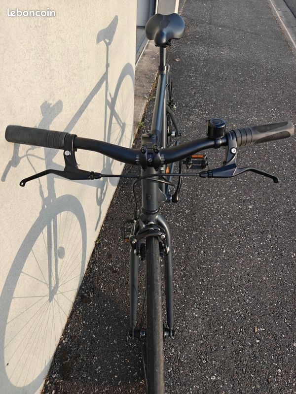 Vélo de ville single speed 500 gris carbone (image 2)