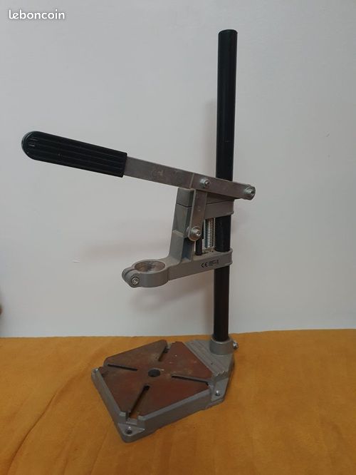 Support Colonne Perceuse D'Établi - Perceuse à Colonne Stable Avec Base Aluminium Et Course 60mm - Idéal Bricolage Précis Et Menuiserie