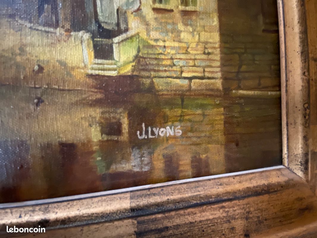 Peinture à l'huile - Cadre Style louis XVI - Grand format (image 6)