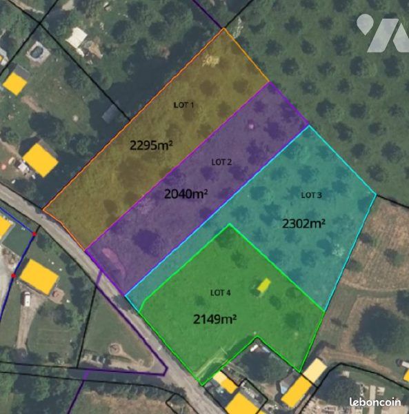 Terrain 2040 m² · à La Lande-Saint-Léger · 2 040 m² · 75 500 €