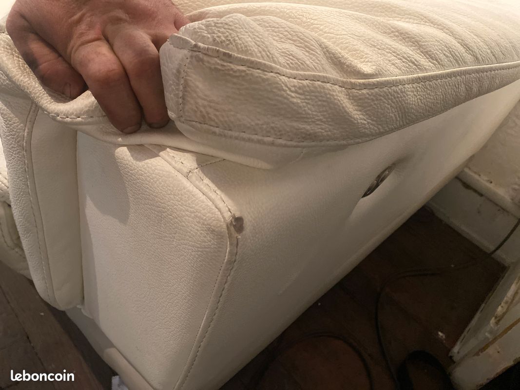 Vend canapé en cuire avec une partie électrique (image 5)