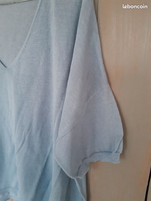Pull bleu clair neuf marqueTEX (image 4)