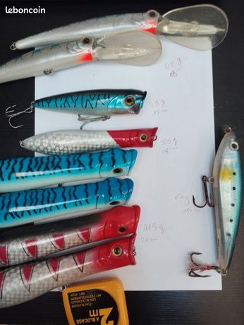 Lot de 150 leurres de pêche en eau salée - Kit d'accessoires