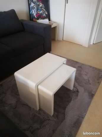 Table basse Relevable laquée blanc Gallejo Sanchez - 29839