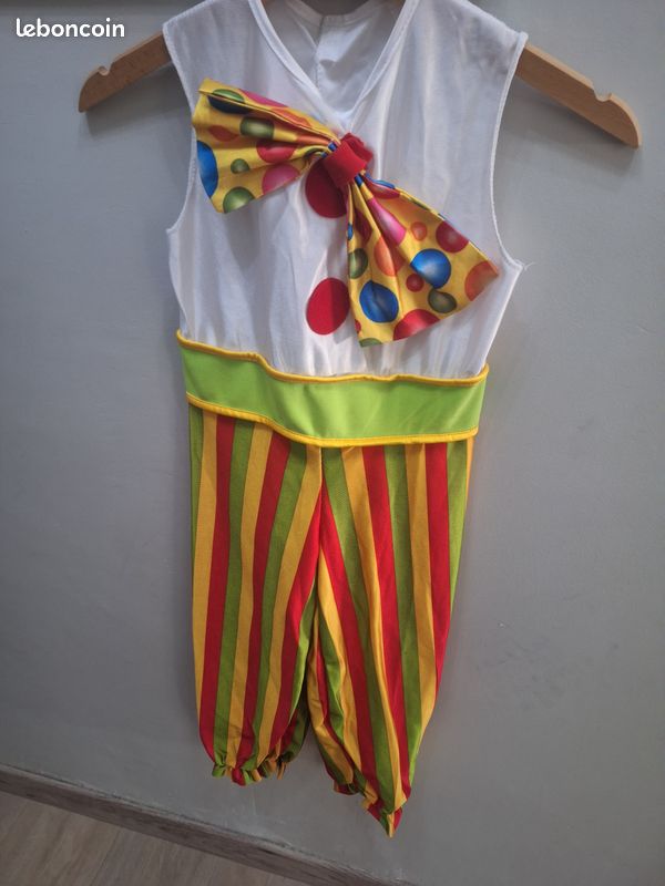 Costume de clown 3pièces 6-7ans 90cm enfant (image 2)