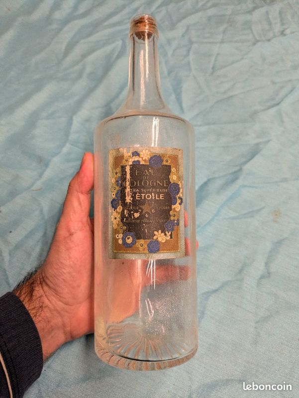 Ancienne bouteille d'eau de Cologne l'Etoile années 1920 (image 1)
