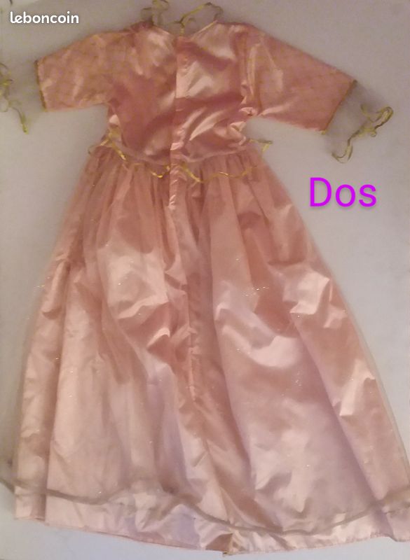 Déguisement princesse Barbie + 1 diadème+ 1 collier étoile avec brillants (image 4)