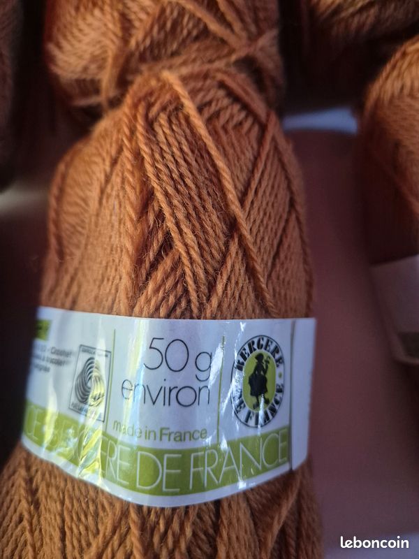Lot De 10 Pelotes De Laine Mohair Marron – Fabriqué En France, Idéal Pour Tricot Et Crochet