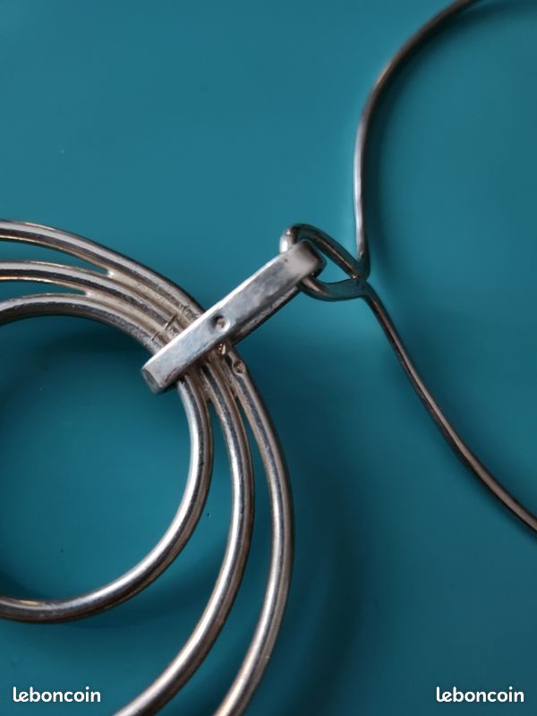 Ancien collier torque en argent massif vintage (image 3)