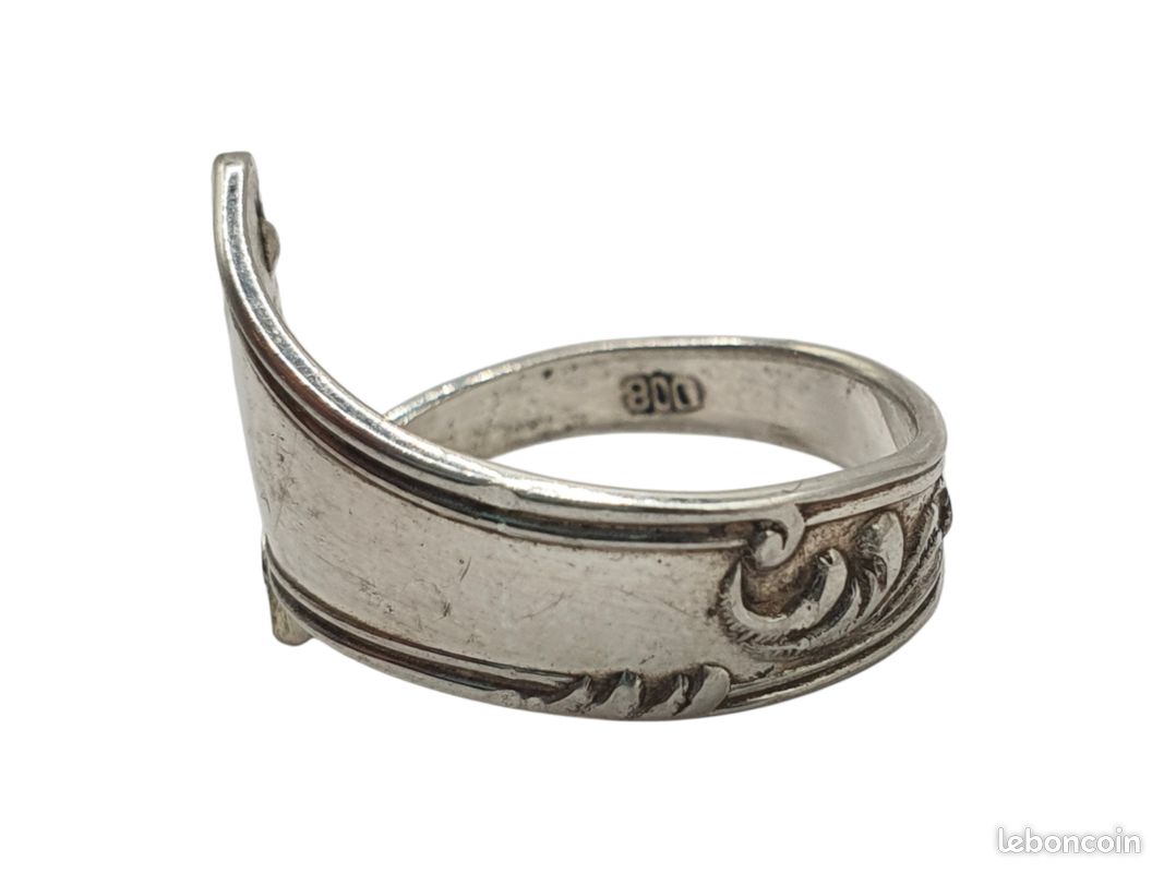 Spoon Rings Argent 800 Millièmes Début XXème (image 3)