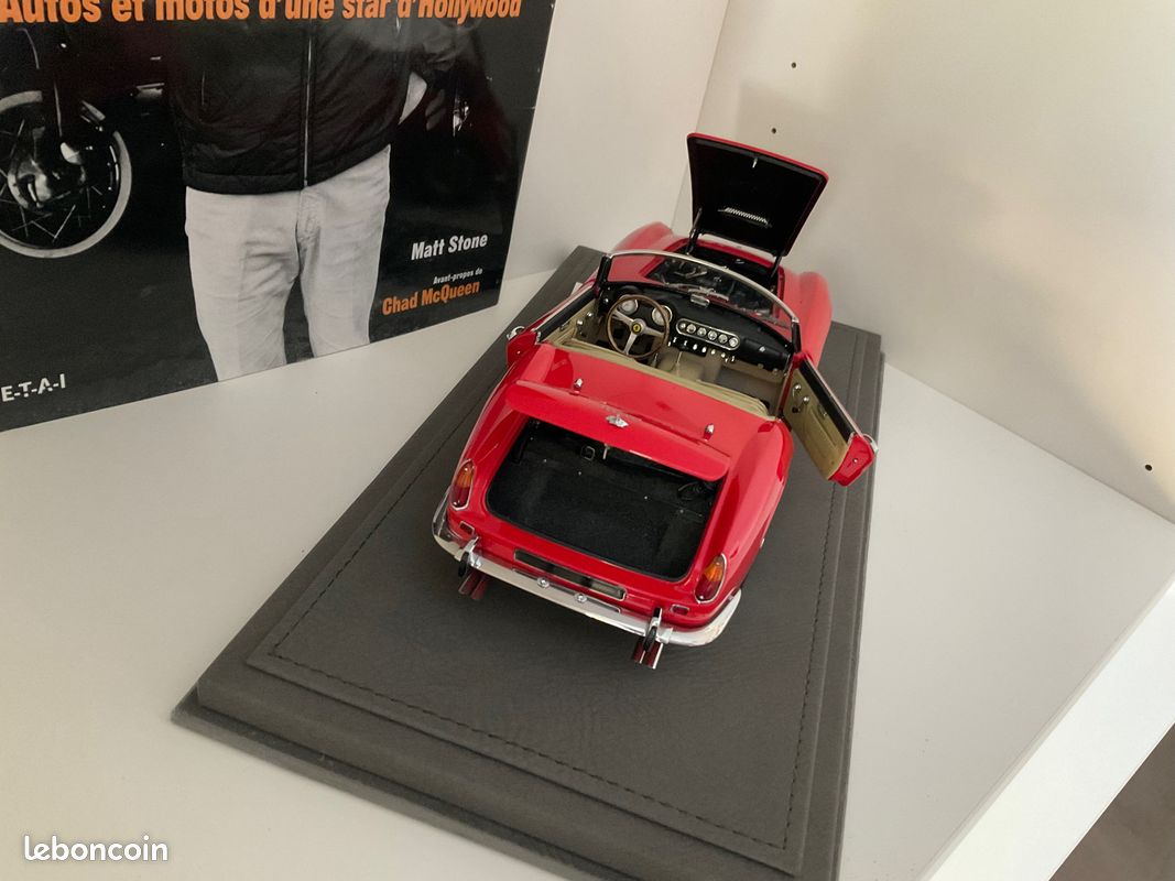 Rare. Ferrari 250 GT California swb 1960. Rosso/intérieur cuir tabac. Limited édition (épuisé) 1:18 CMC no looksmart, amalgam, BBR, exoto (Livraison gratuite) (image 6)
