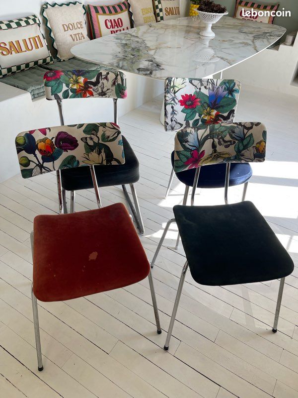 4 chaises vintage, modèle unique (image 6)