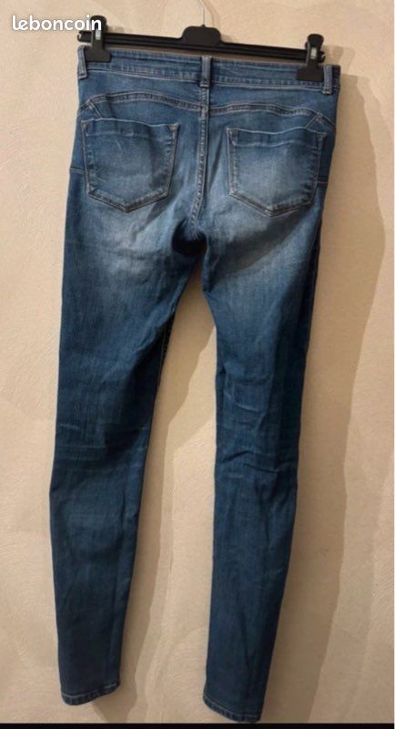 Jeans bleu marine push up slim t aille 38 gemo, met en valeur les fesses (image 5)
