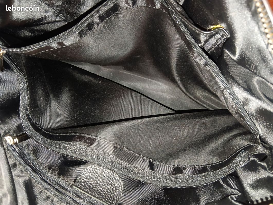 Sac a main noir 100% cuir (image 4)