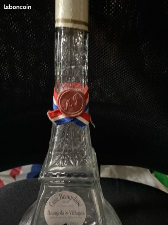 BOUTEILLE FLACON EN Verre Coupe Du Monde de Foot Tour Eiffel Ballon EUR 15,00 - FR