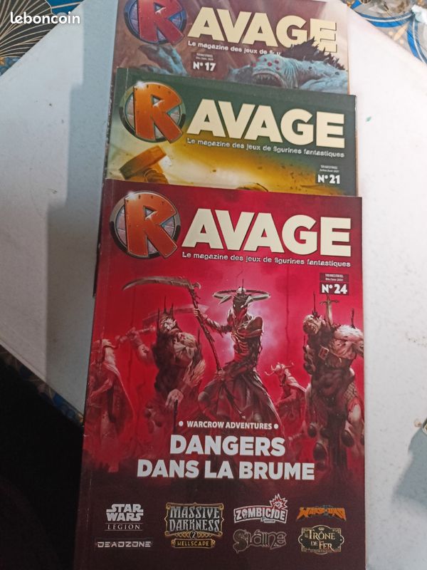 3 magazines Ravage jeux figurines fantastiques (image 1)