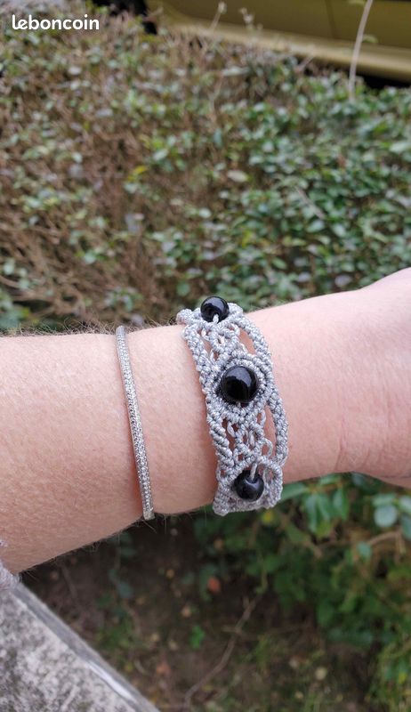 Bracelet perles pierre onyx (image 2)