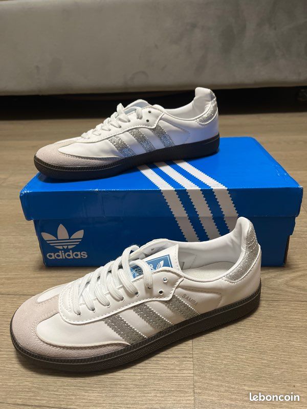 Samba Femme | Blanc | Taille 38 | Trs bon tat - Chaussures