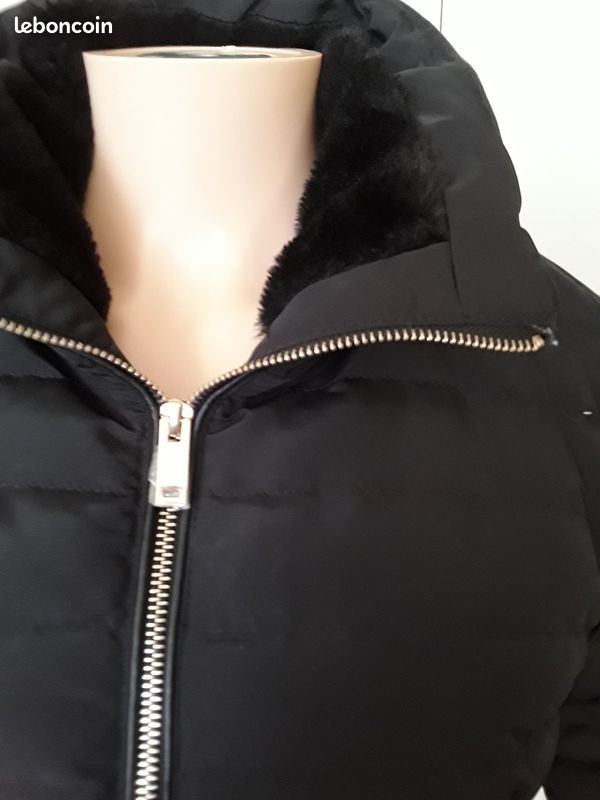 Blouson noir matelasse (image 2)