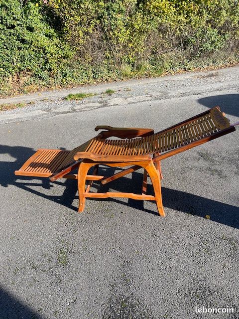 Chaise longue de sieste en bois (image 2)