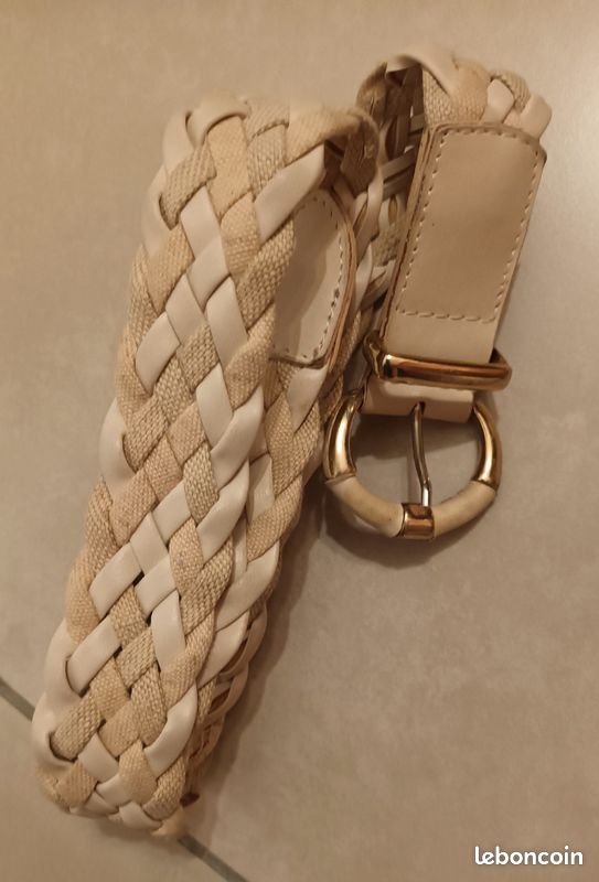 Ceinture tressée avec jolie boucle dorée 89 cm (image 4)