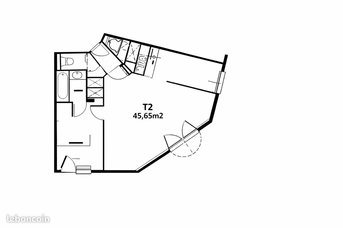 Appartement 2 pièces 42 m² · à Mérignac · 42 m² · 180 000 €