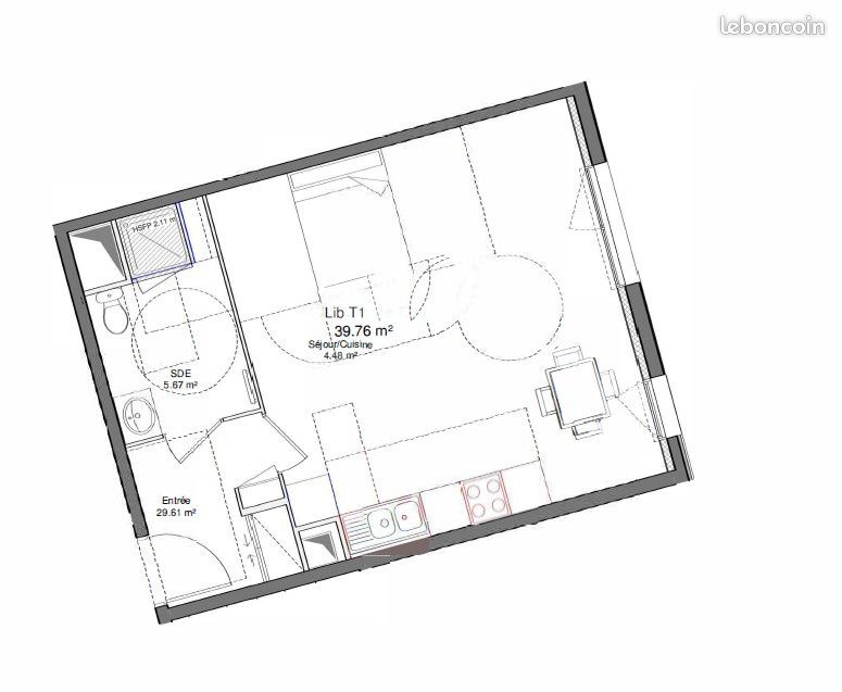 Appartement 1 pièce 39 m² · à Bagneux · 39 m² · 892 €