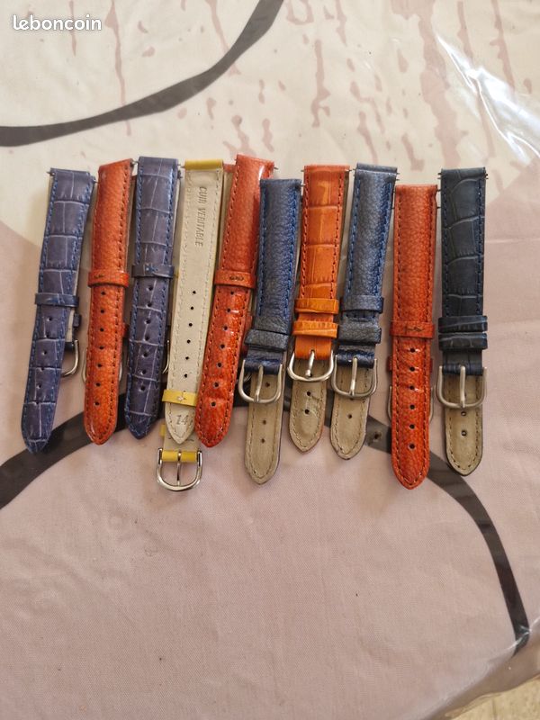 Lots de 10 bracelet vintage cuir 14mm (image 1)