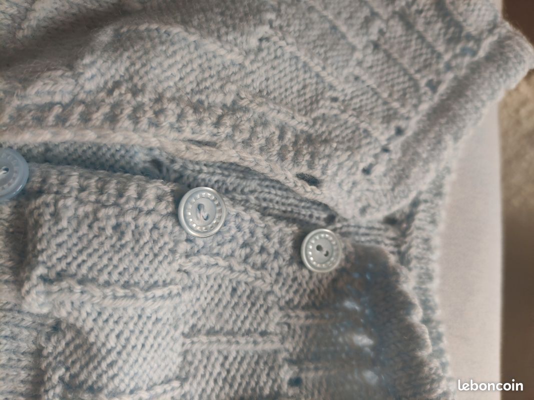 Veste en laine naissance (image 1)