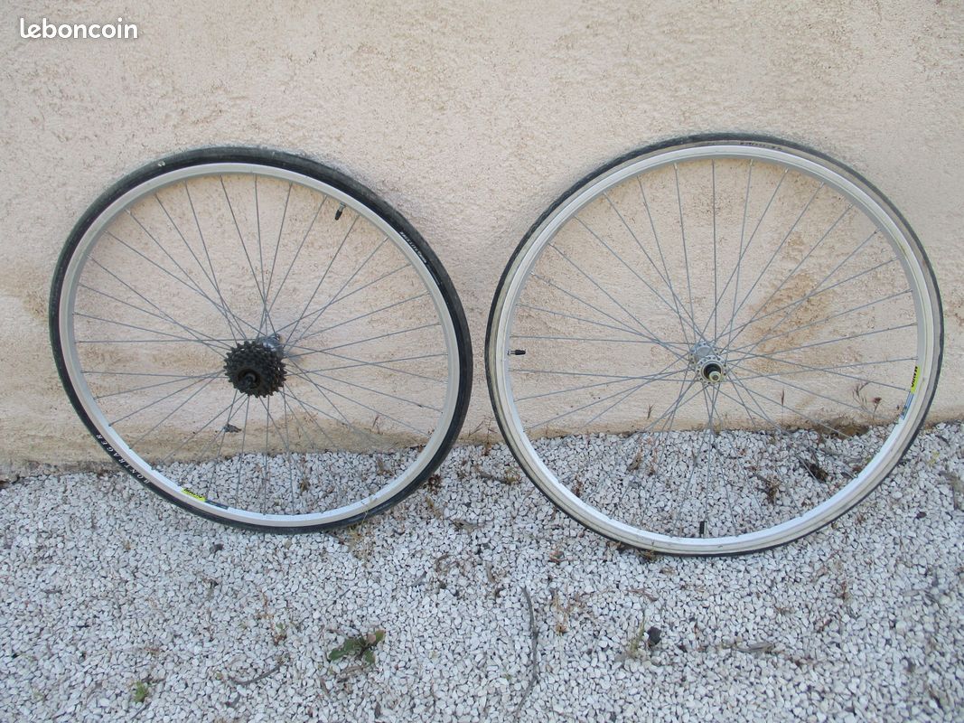 PAIRE DE ROUES AV+AR 650B pour velo RANDONNEUSE (image 1)