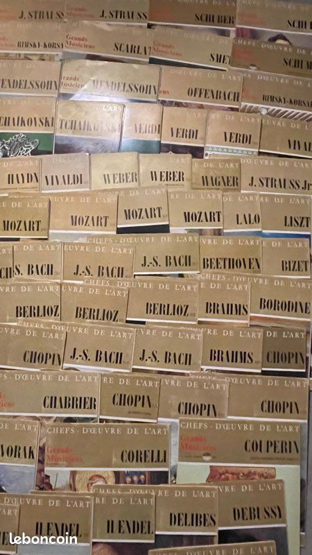 Lot de plus de 120 revues chefs d’œuvre de l’art avec vynilles (image 2)