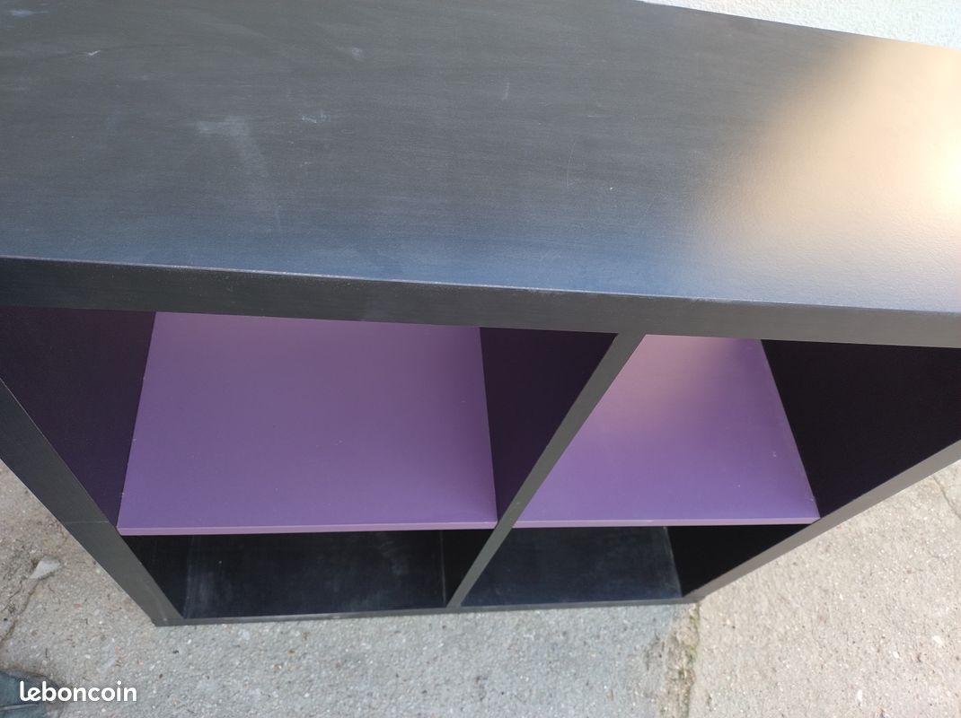 Étagère casiers noir et violet (image 2)