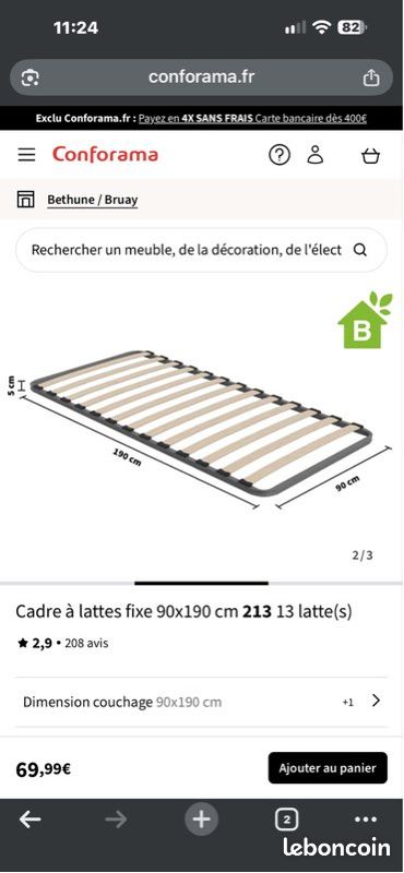 Sommier enfant neuf (image 2)