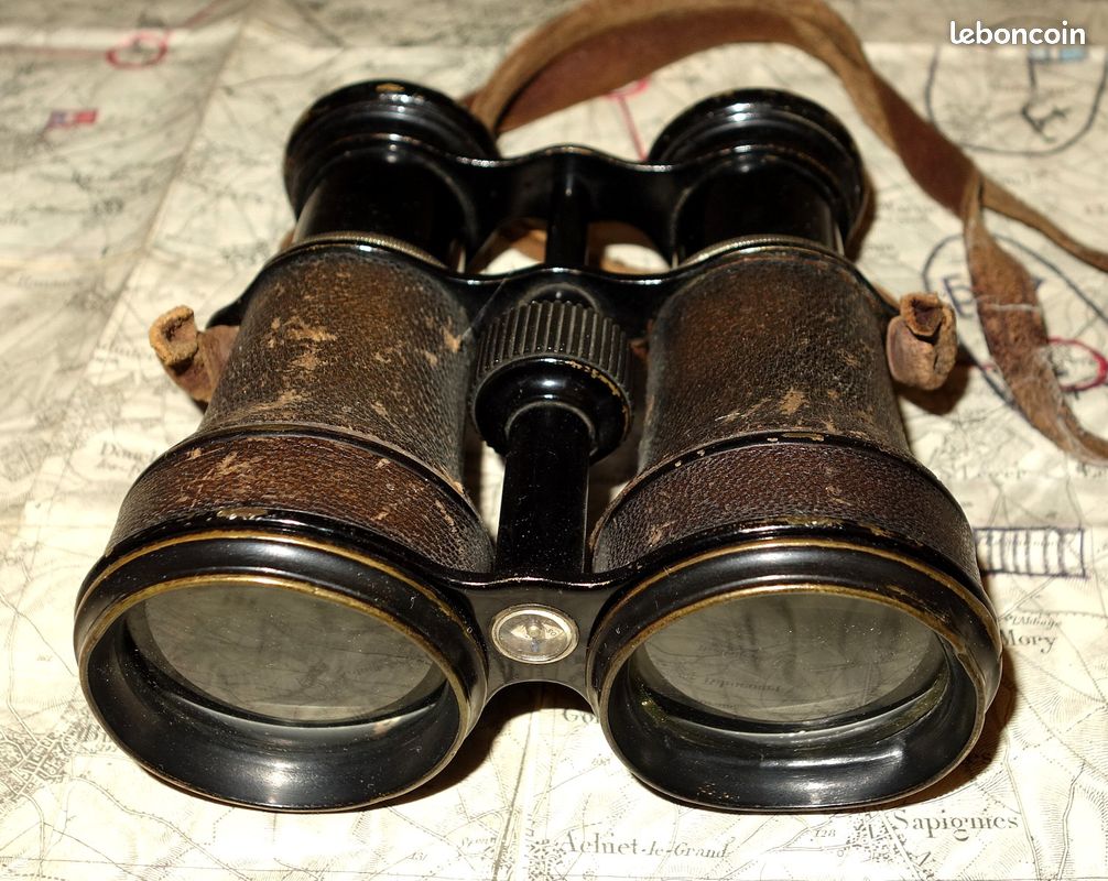 Paire de jumelles Clermont Huet X 8. Officier 1914. prismes démontables