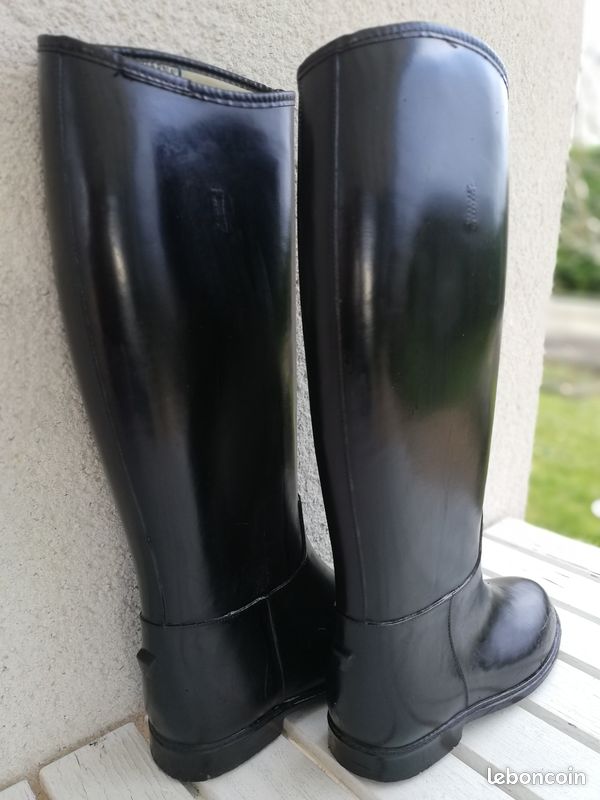 Bottes équitation Anglaises DAFNA Femme, Noires, Cuir, Taille 8 W (12-38), Neuves
