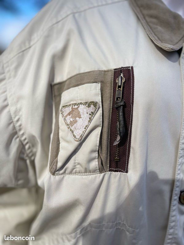Veste de campagne vintage Cabelas 6-086 chasse pêche safari kaki beige