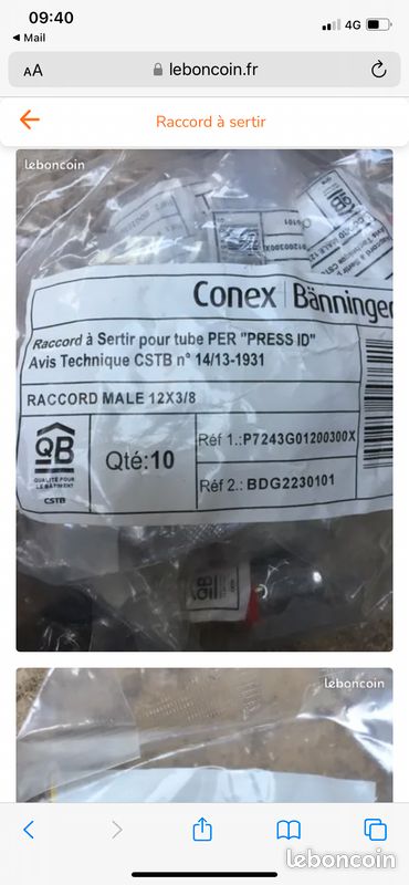 Raccord mâle 12x3/8 (image 1)
