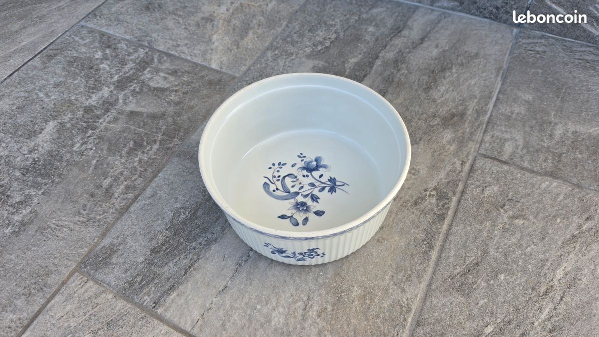 Plat à four moule porcelaine décor vieux chine (image 1)