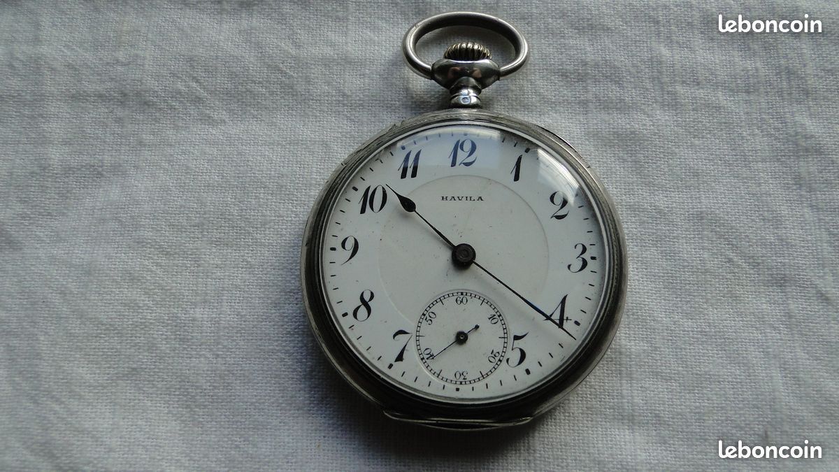 Montre à Gousset Vintage Comthor En Argent - Fonctionnelle Avec Sa Chaîne Argent